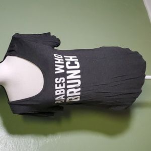 KNIT RIOT BABES WHO BRUNCH TEE SZ MED